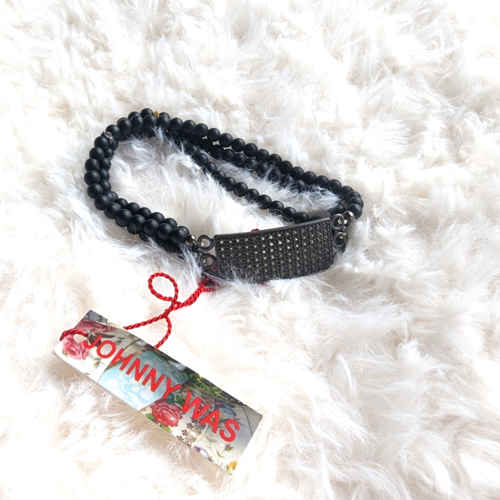 JOHNNY WAS Adi Bar Multi Strands Beaded Stretchy Bracelet